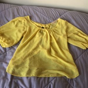 yellow blouse